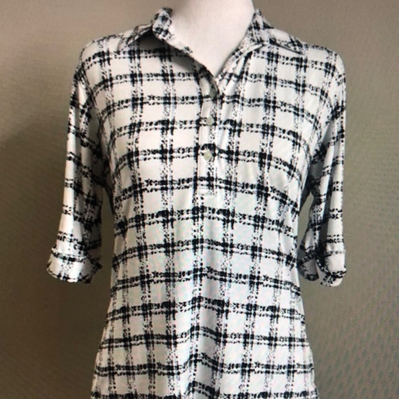 Tops Chic Checkered Button Down Shirt In Black And White Poshmark — free download